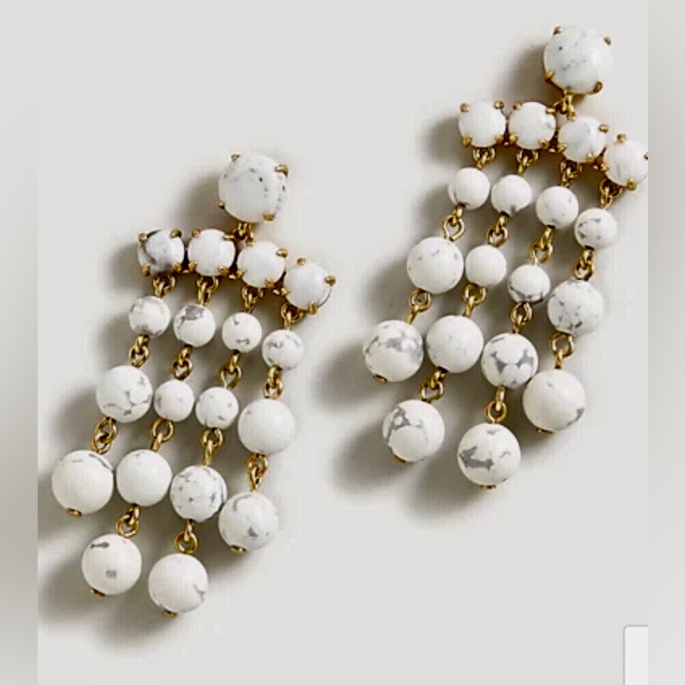 J Crew Candy Dot Chandelier Earrings
